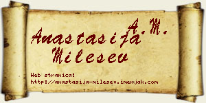 Anastasija Milešev vizit kartica